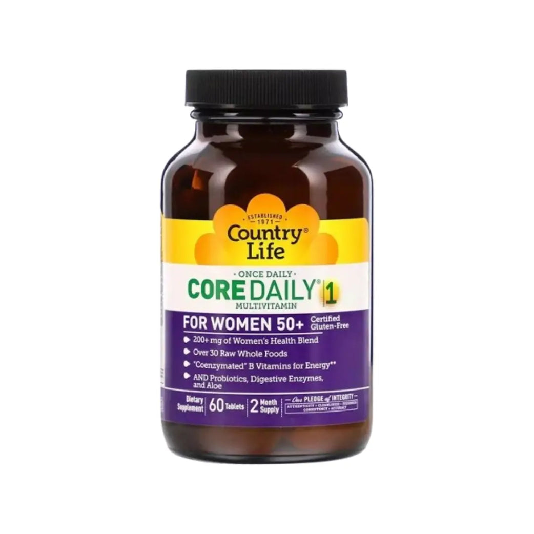 Country Life Core Daily-1 للنساء فوق سن 50 عامًا أقراص 60 قرصًا 