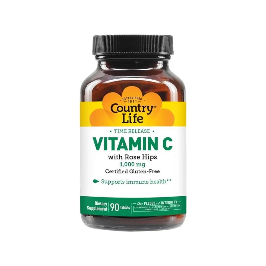 Country Life Vitamin C With Rose Hips 1000MG Tab 90s