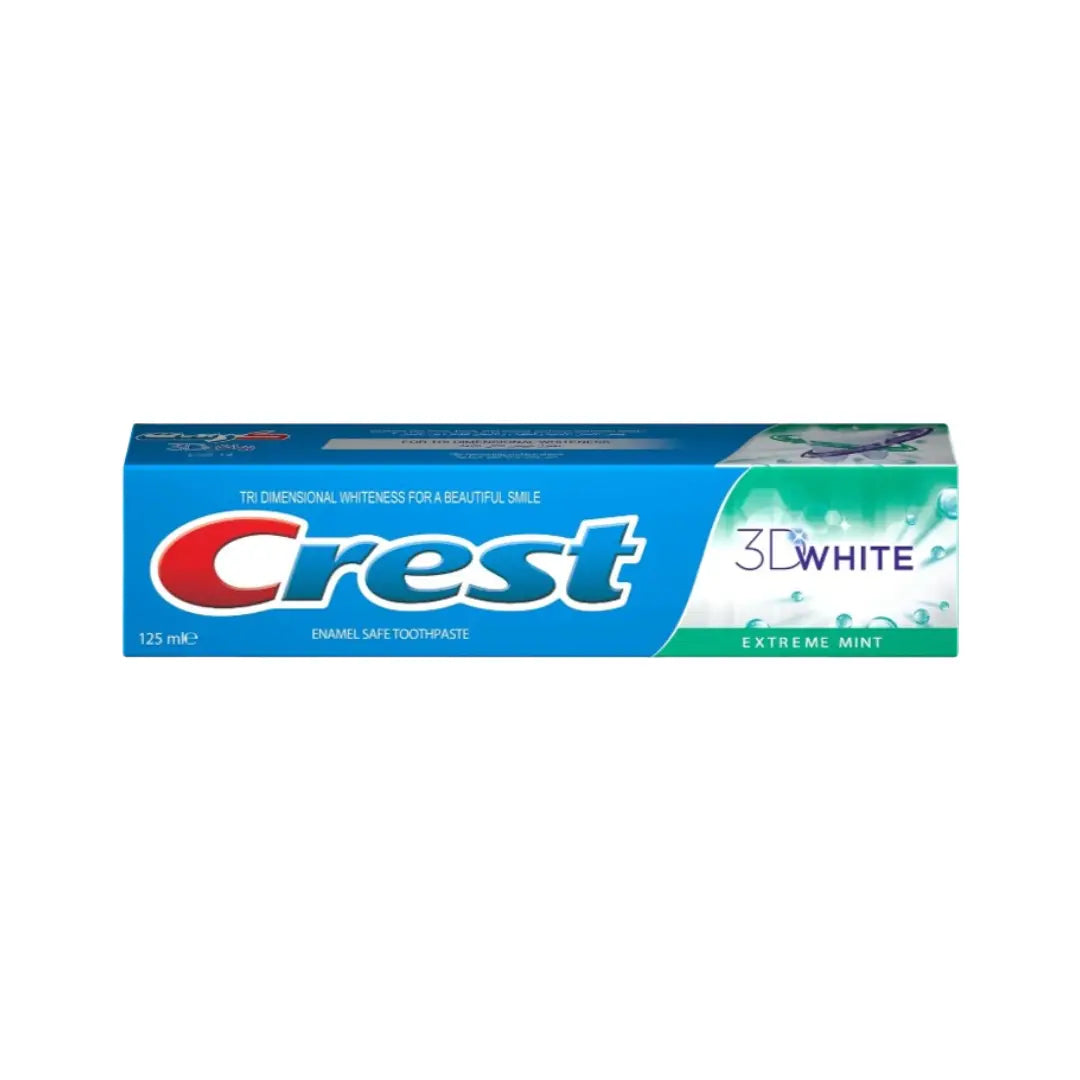Crest 3D White Extreme Mint Toothpaste 125ml | Whitening Toothpaste with Fresh Mint Flavor