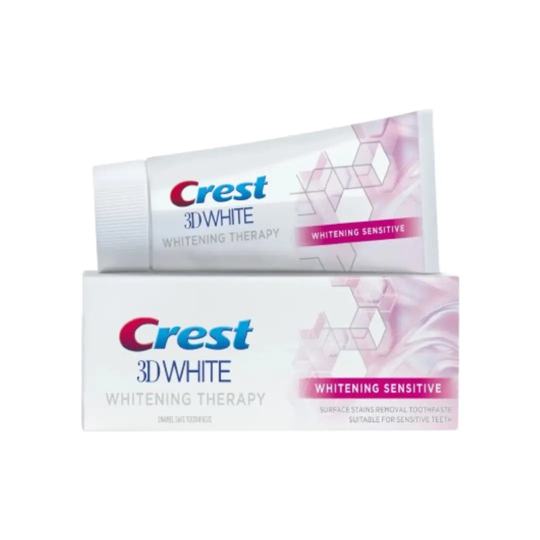 Crest 3D White Therapy Sensitive Toothpaste 75ml – Whitening & Fluoride Toothpaste for Daily Oral Care