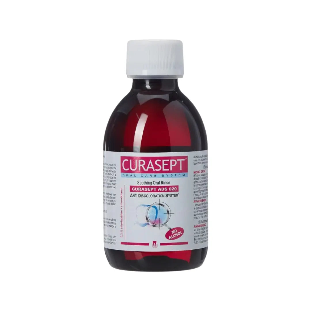 Curasept ADS 020 Soothing Oral Rinse 200ml – Gentle Daily Mouthwash for Oral Hygiene & Fresh Breath