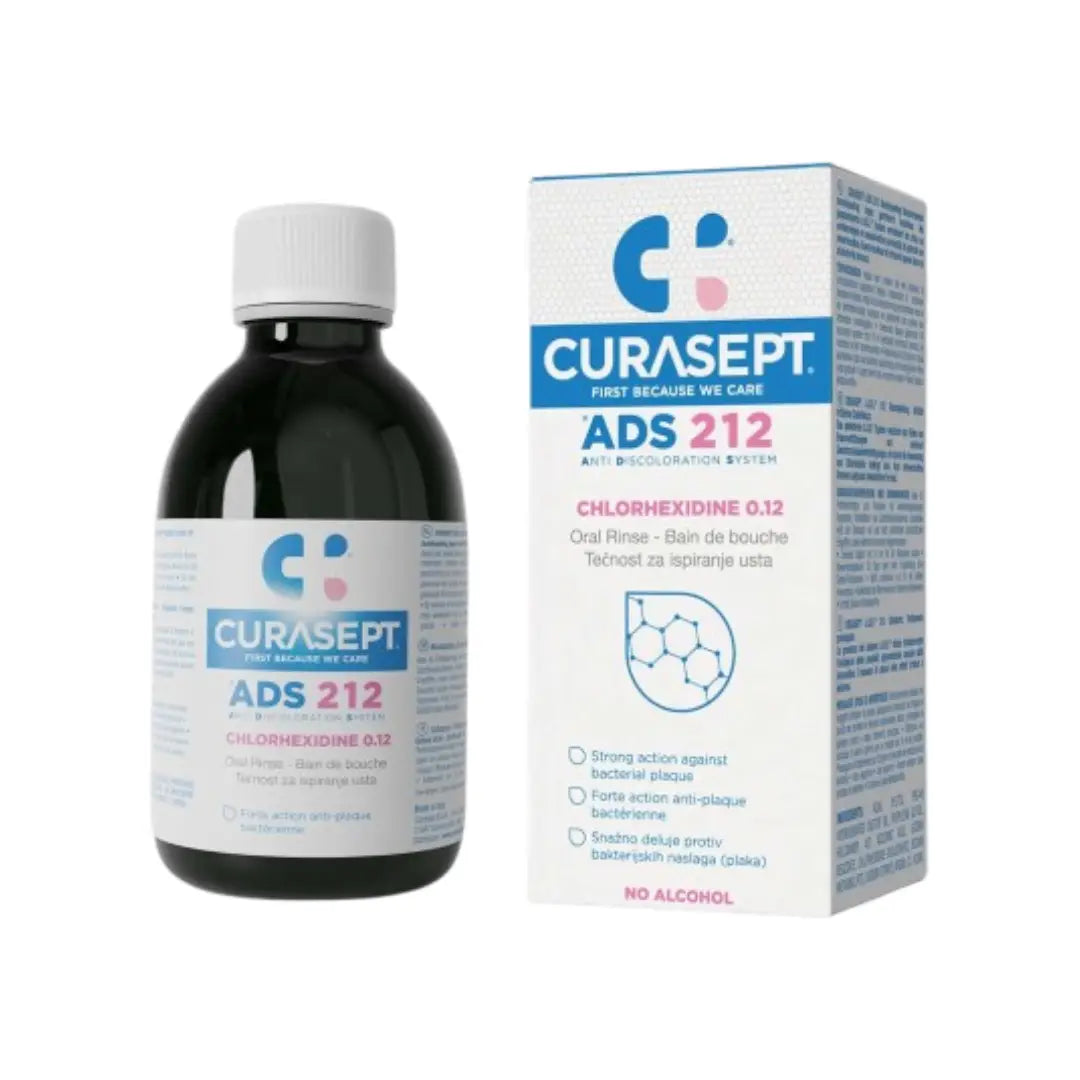 Curasept ADS 212 Oral Rinse 200ml – Chlorhexidine Mouthwash for Daily Gum Care & Oral Hygiene Support
