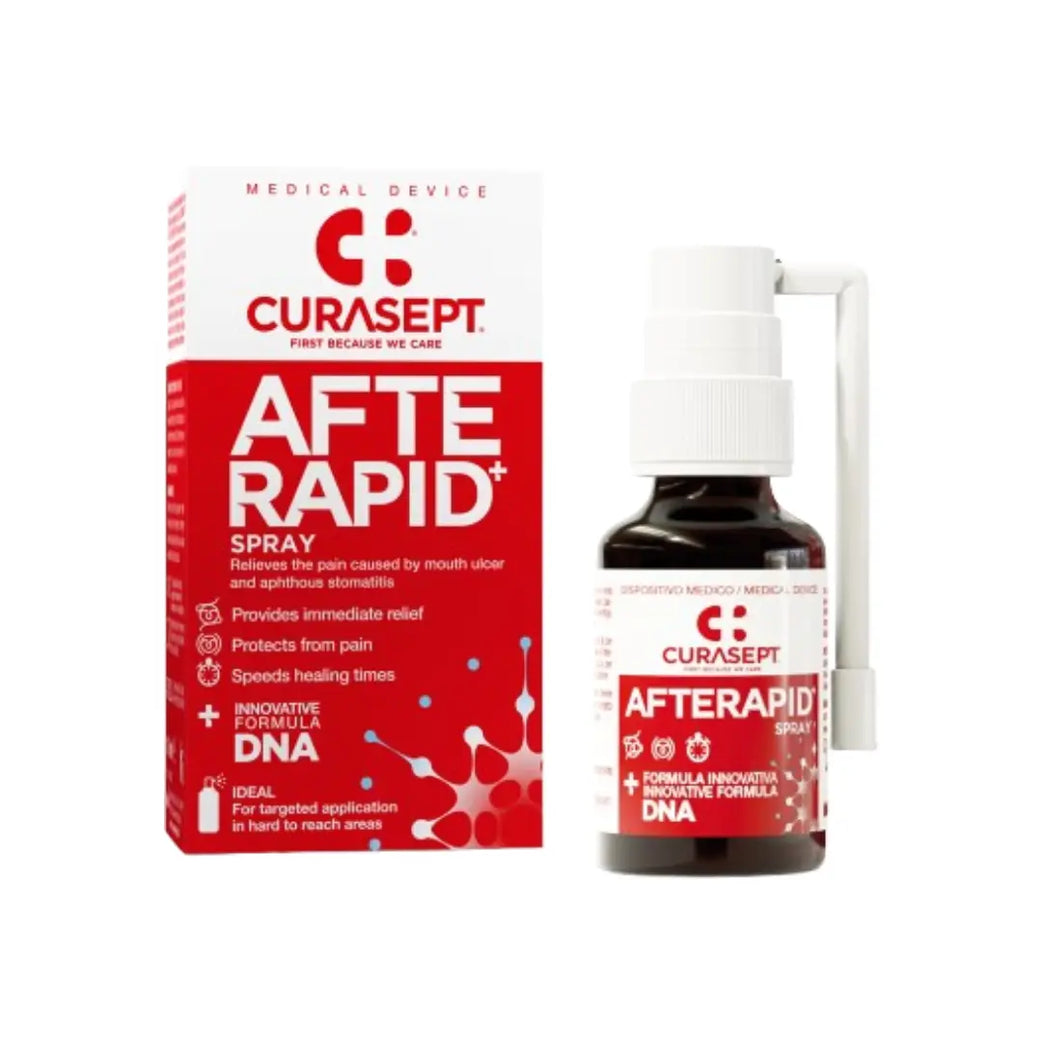 Curasept AfteRapid Spray 15ml | Oral Ulcer & Mouth Sore Relief Spray | Fast Acting Healing Support