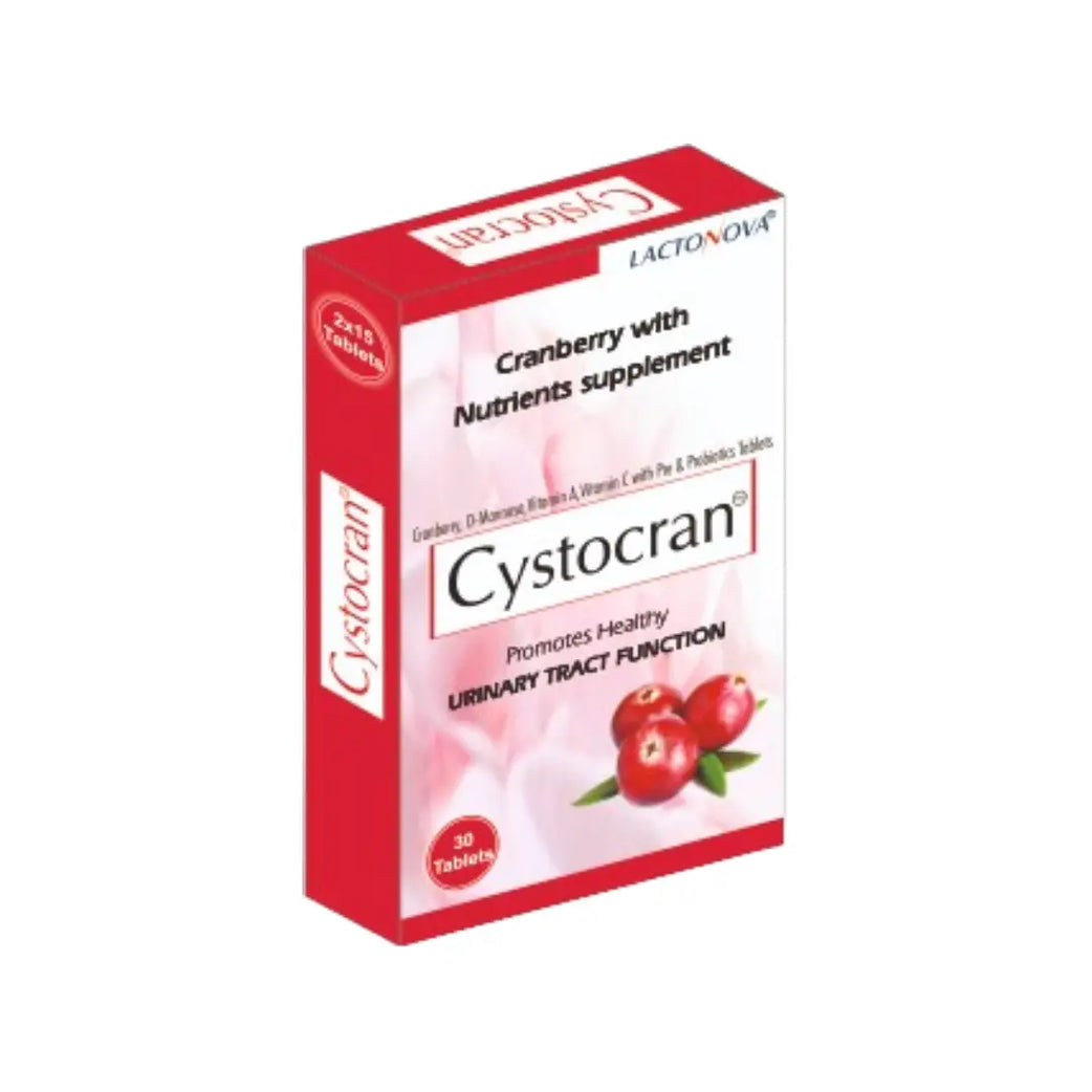 Cystocran Tablets 30s – Cranberry, D-Mannose & Probiotic Supplement for Urinary Tract Health