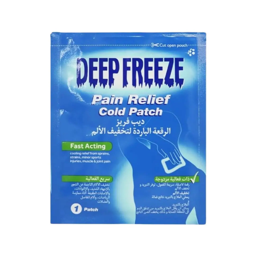 Deep Freeze Pain Relief Cold Patch 1s | Cooling Patch for Muscle, Joint & Back Comfort