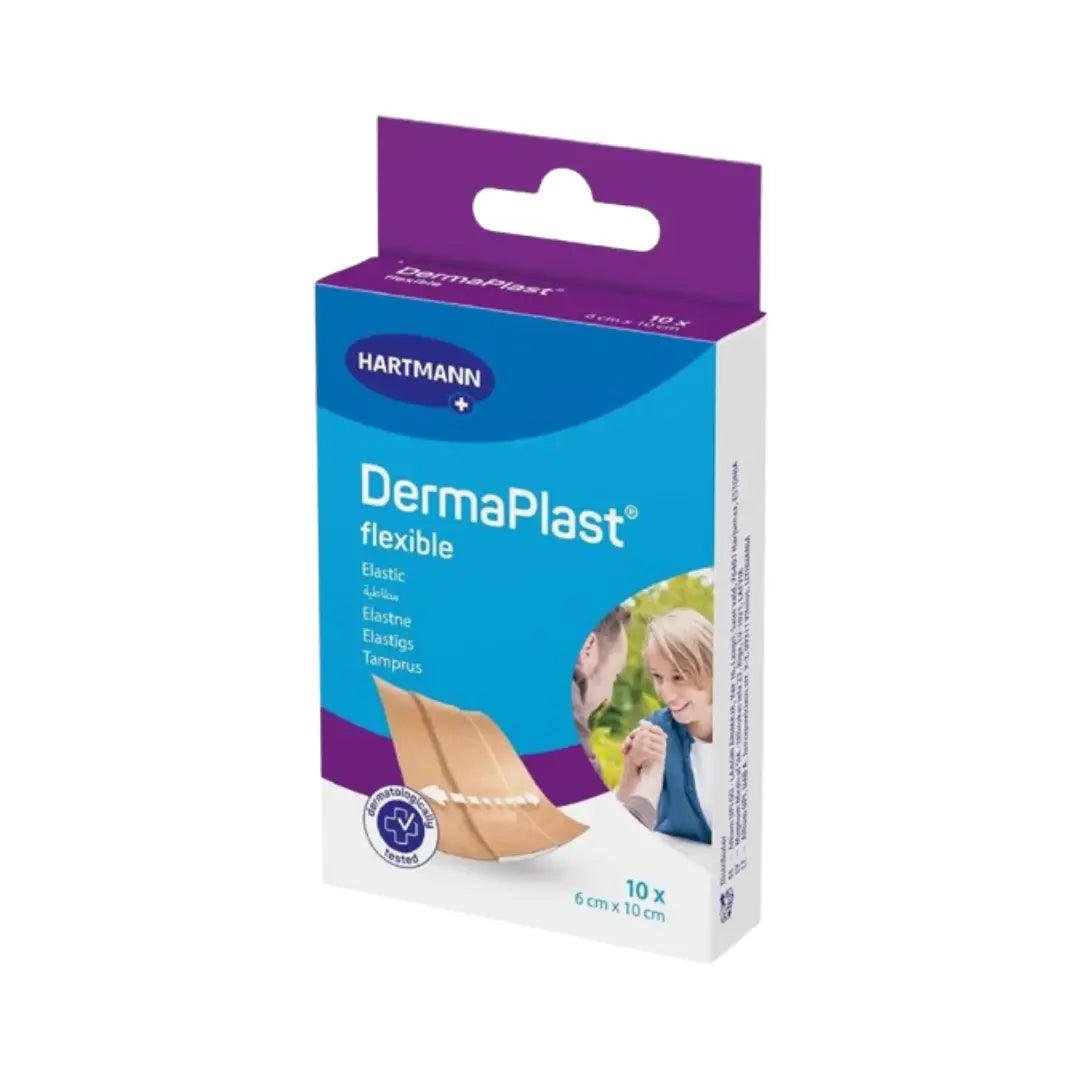 DermaPlast Flexible Plaster 10s 535220 | Flexible Adhesive Bandages for Everyday Wound Protection