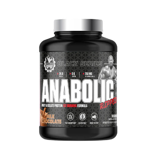 Dexter Jackson Black Series Anabolic Ripped Whey & Isolate Protein Fat Burner Milk Chocolate 5 lbs