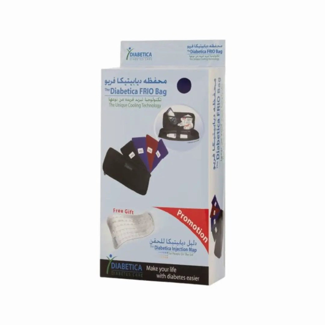 Diabetica Frio Bag portable insulin cooler and diabetes supply organizer with evaporative cooling system, insulin storage, and compartments for syringes, pens, and glucometer accessories – travel-friendly diabetic bag
