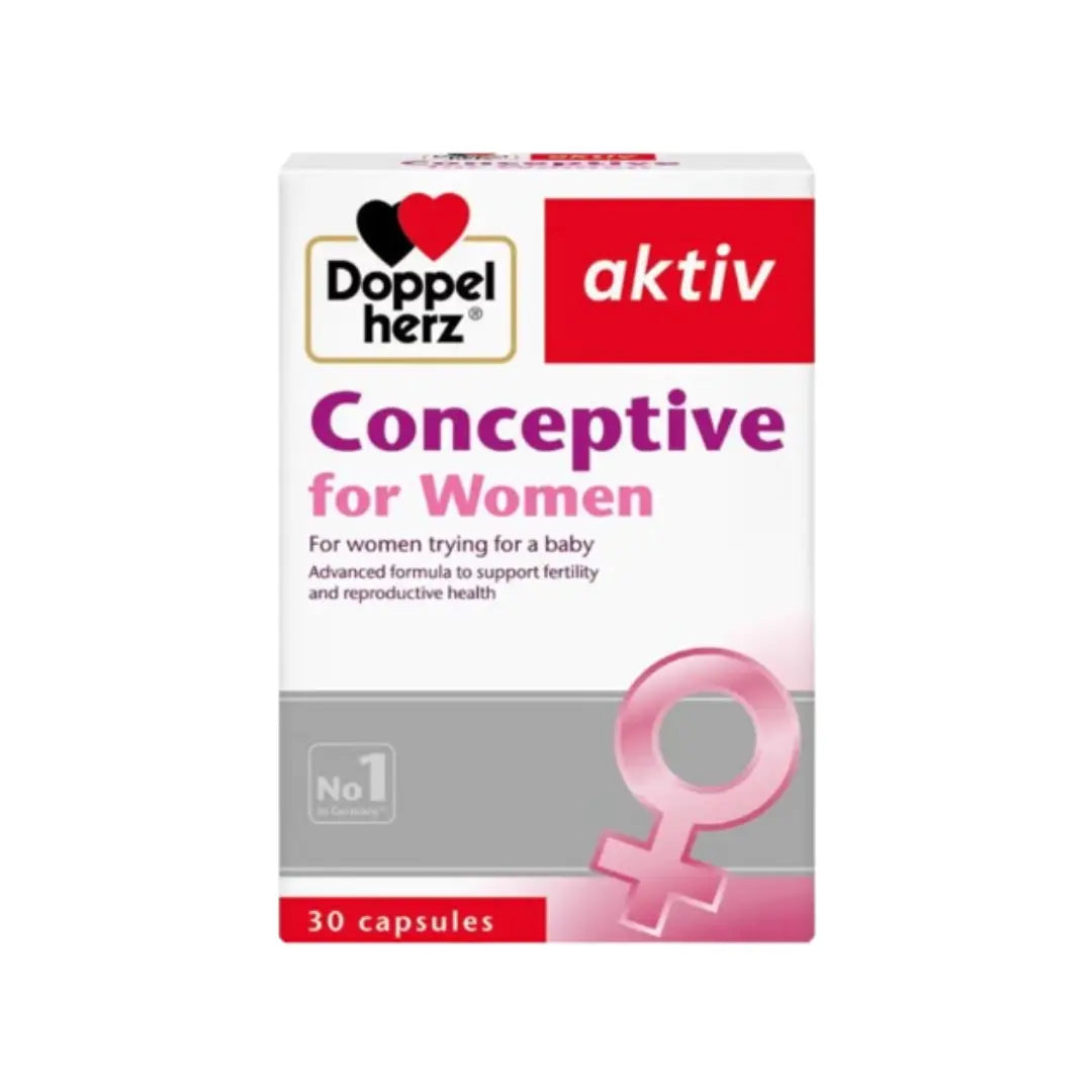 Doppelherz Aktiv Conceptive for Women Capsules 30s – Multinutrient Formula with Folic Acid, Vitamins & Minerals