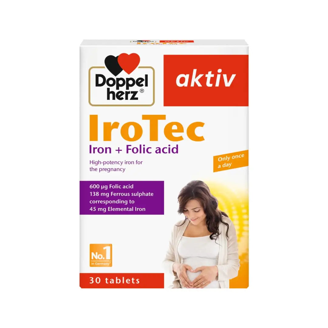 Doppelherz aktiv IroTec Iron & Folic Acid Tablets 30s