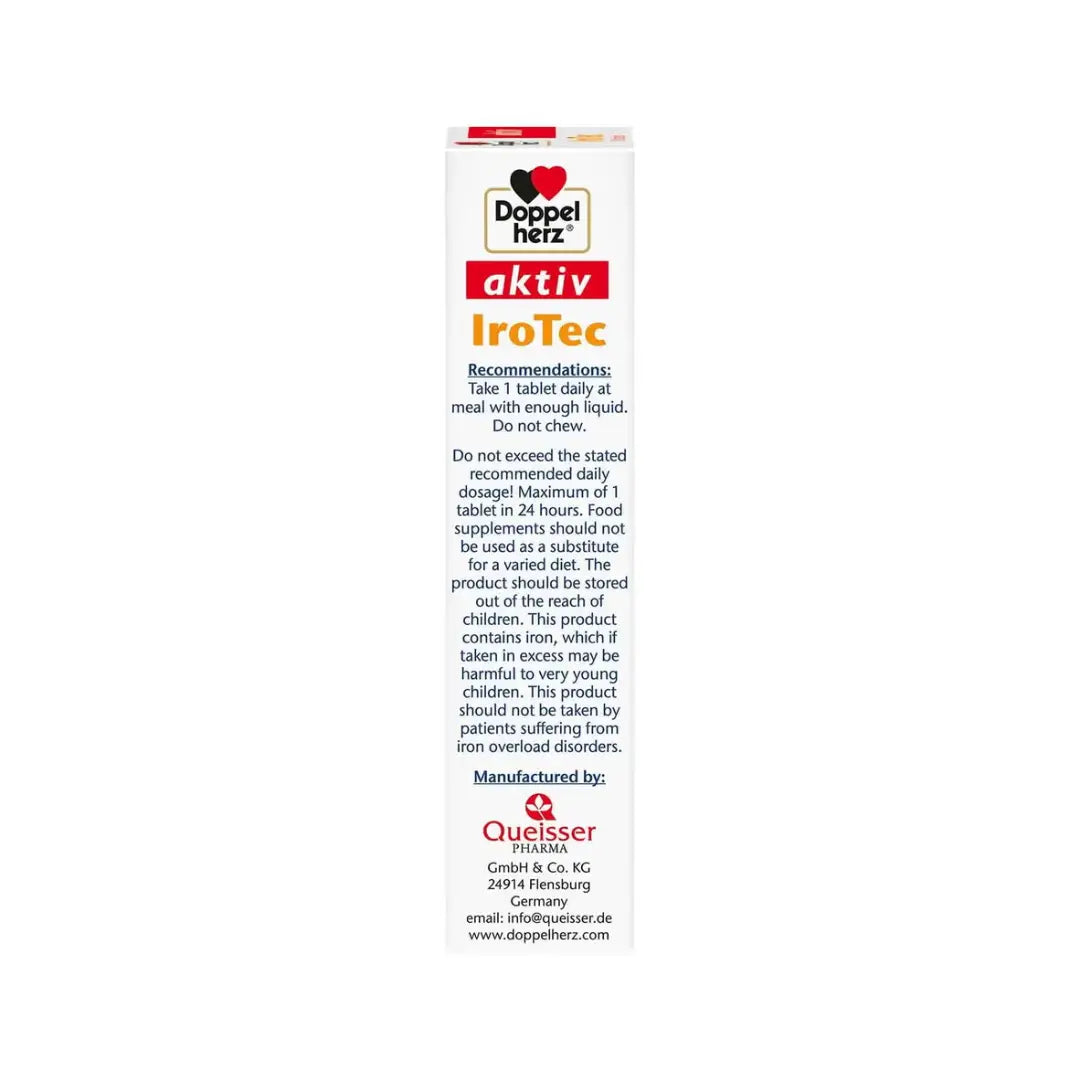 Doppelherz aktiv IroTec Iron & Folic Acid Tablets 30s