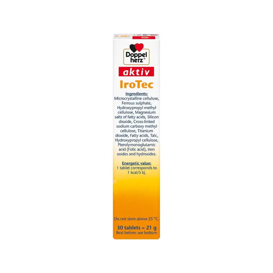 Doppelherz aktiv IroTec Iron & Folic Acid Tablets 30s