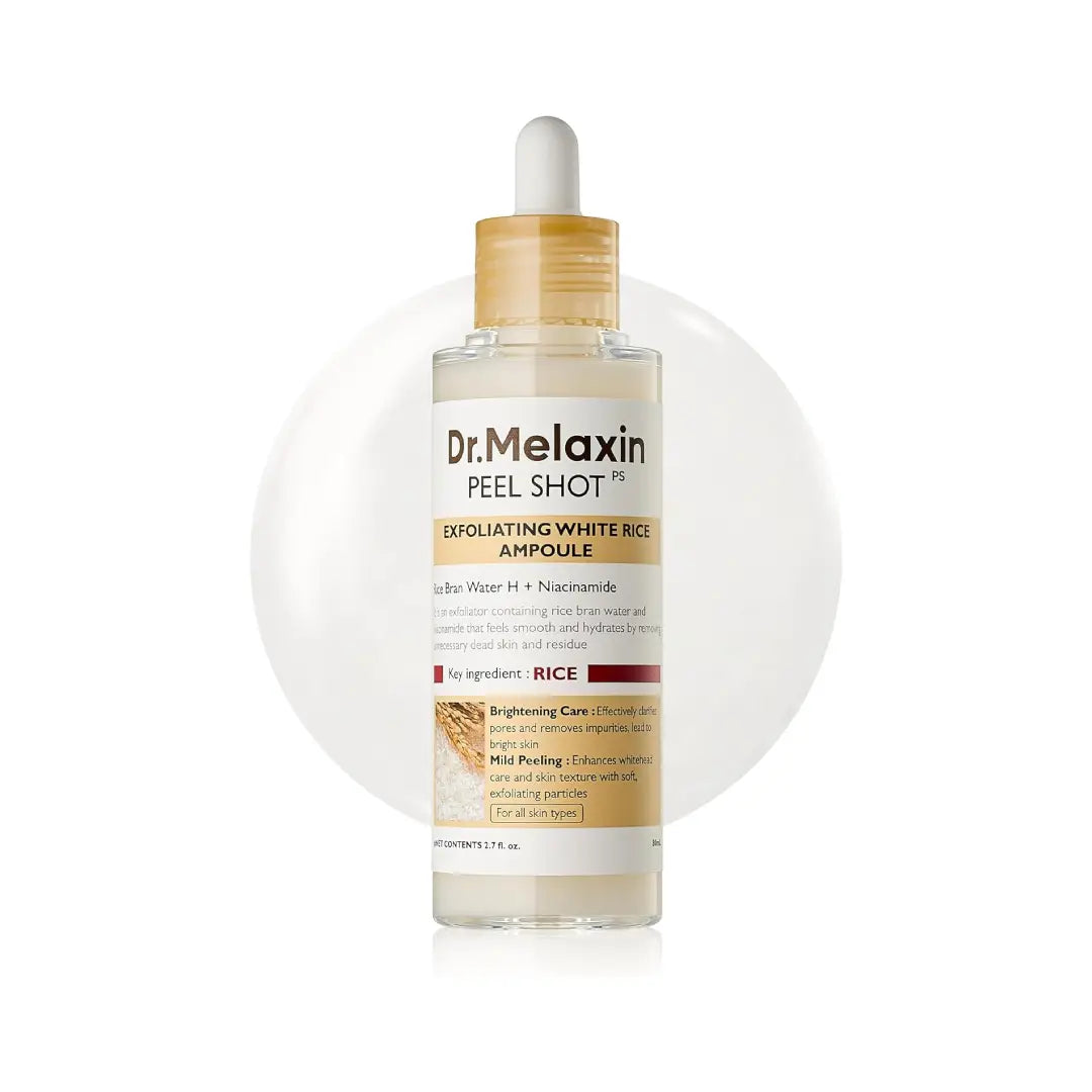 Dr. Melaxin Exfoliating White Rice Ampoule 80ml – Rice Facial Ampoule