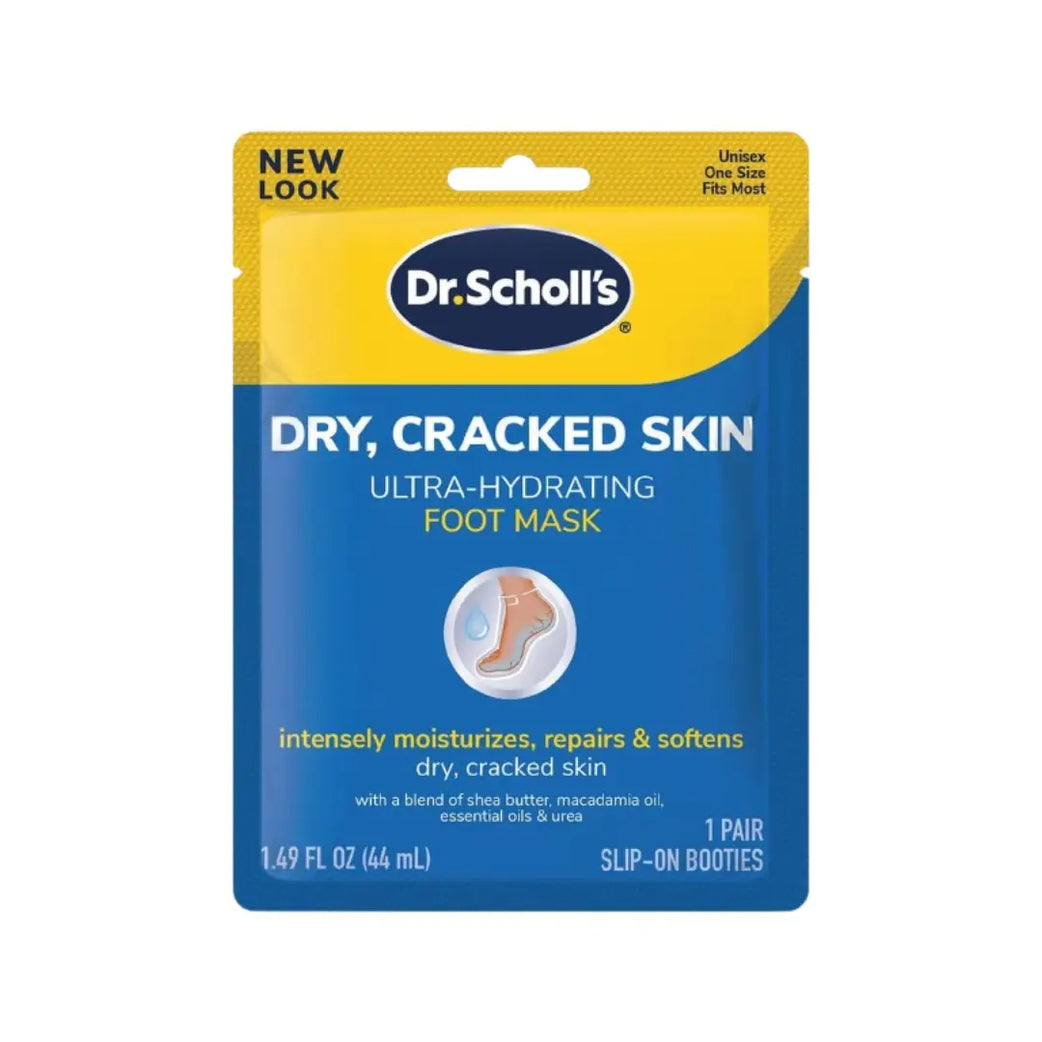 Dr. Scholl’s Dry Cracked Skin Ultra Hydrating Foot Mask 44ml – 1 Pair | Intensive Moisturizing Foot Treatment
