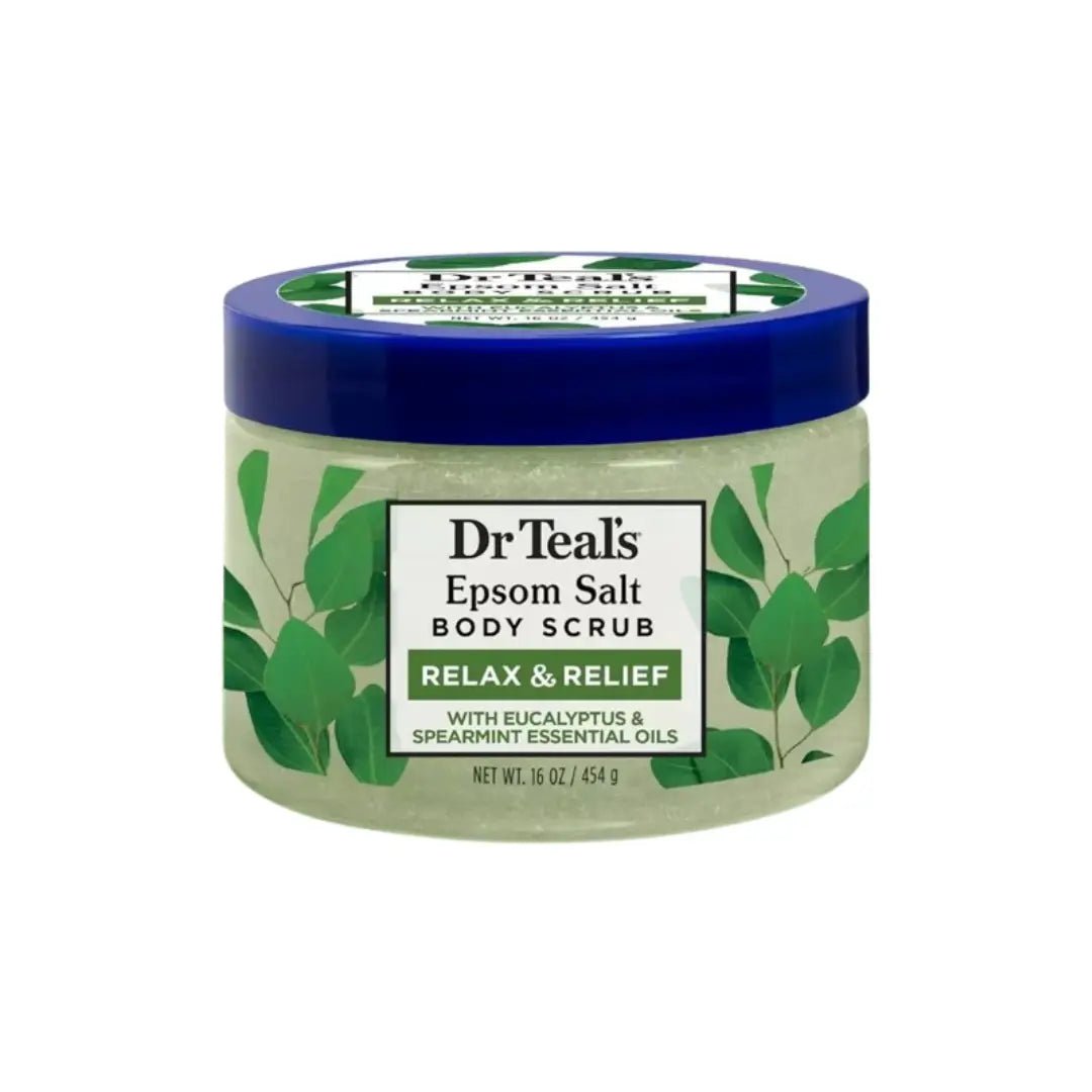 DR TEALS EPSOM SALT BODY SCRUB EUCALYPTUS&SPEARMINT ESSENTIAN OIL 454G