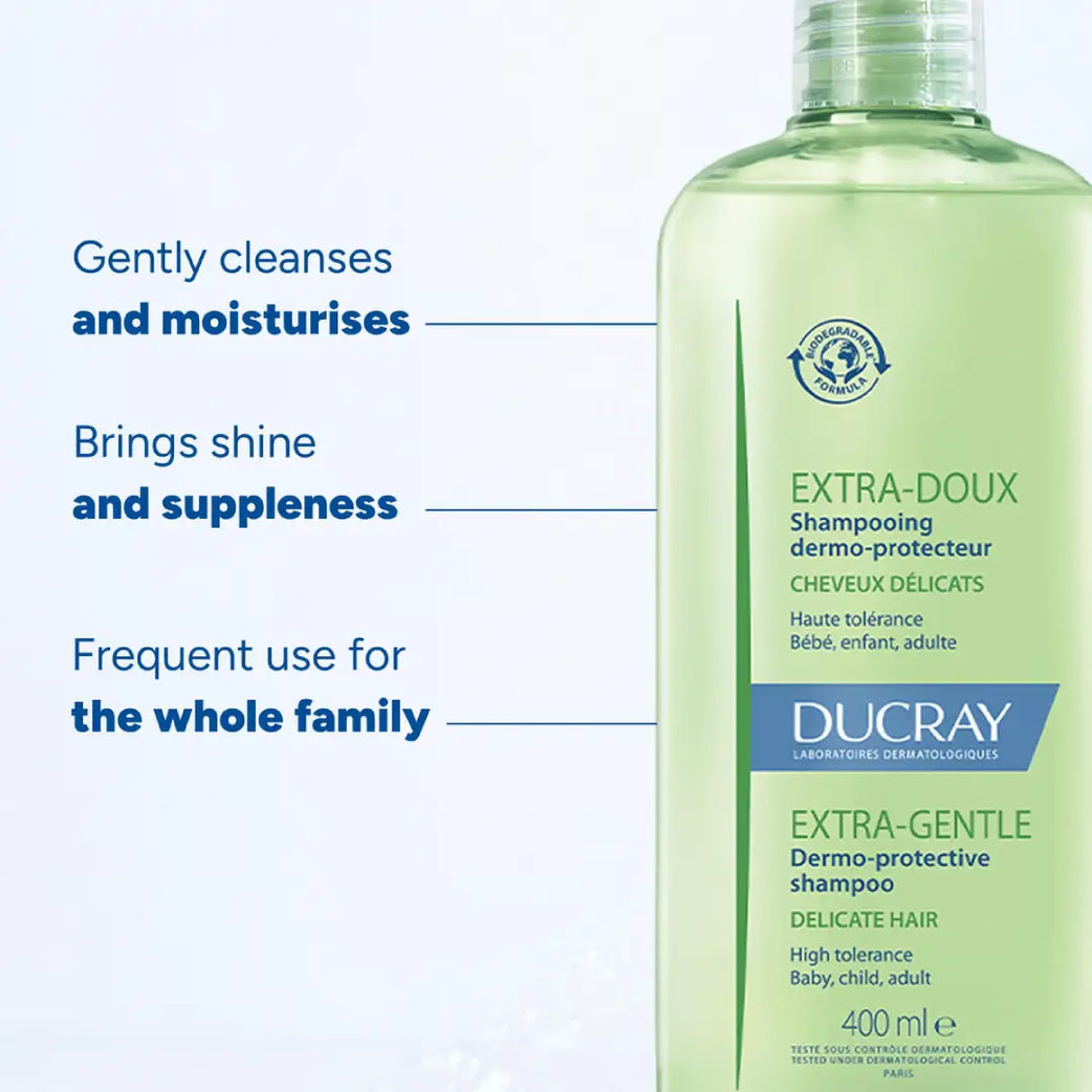Ducray Extra Gentle Shampoo 400ml – Gentle Shampoo for Delicate Hair