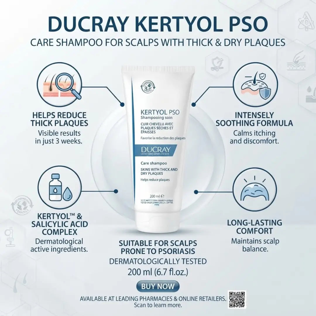 Ducray Kertyol PSO Shampoo 200ml – Rebalancing Scalp Treatment Shampoo