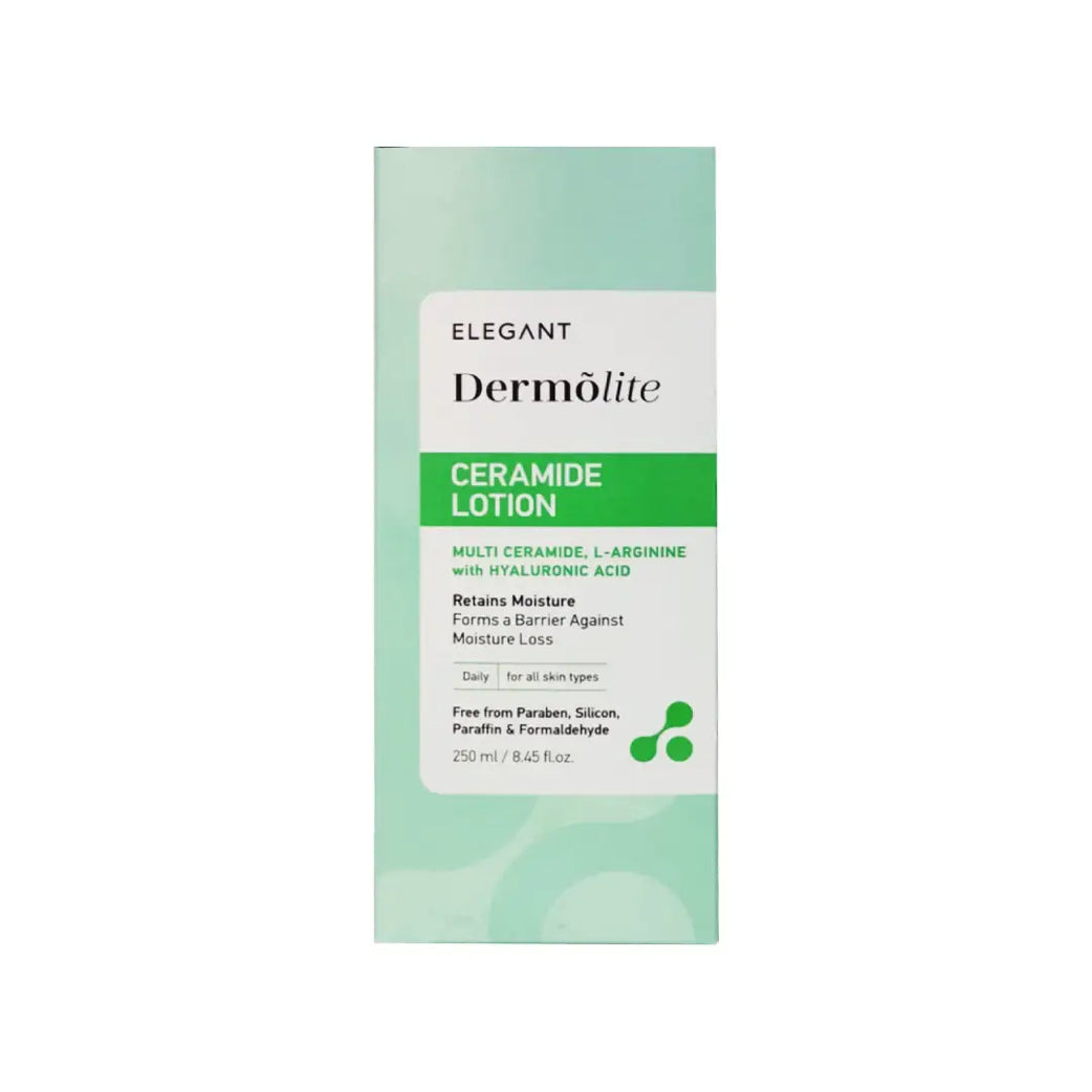 Elegant Dermolite Ceramide Lotion 250ml bottle front view