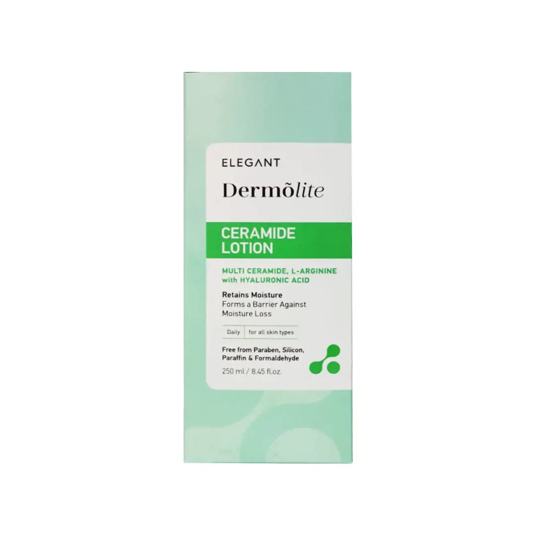 Elegant Dermolite Ceramide Lotion 250ml bottle front view