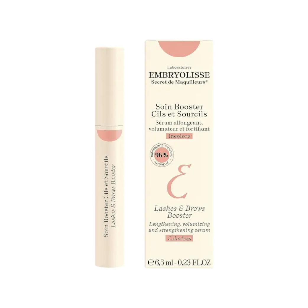 Embryolisse Lashes & Brows Booster Colorless 6.5ml | Eyelash & Eyebrow Serum for Fuller, Thicker Look | Fragrance-Free Formula