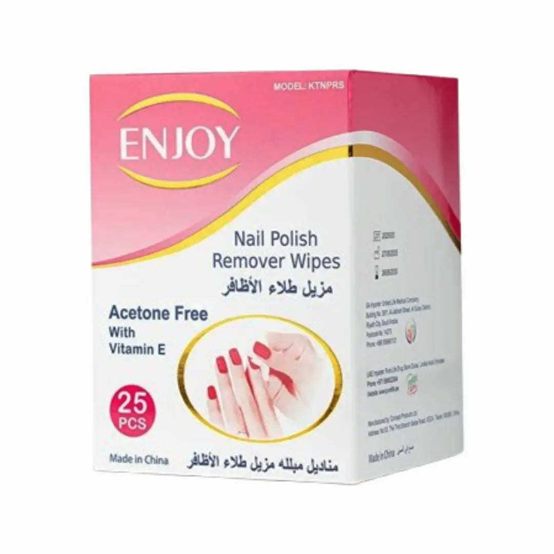 Enjoy Nail Polish Remover Wipes 25s | Quick & Easy Nail Polish Removal Wipes