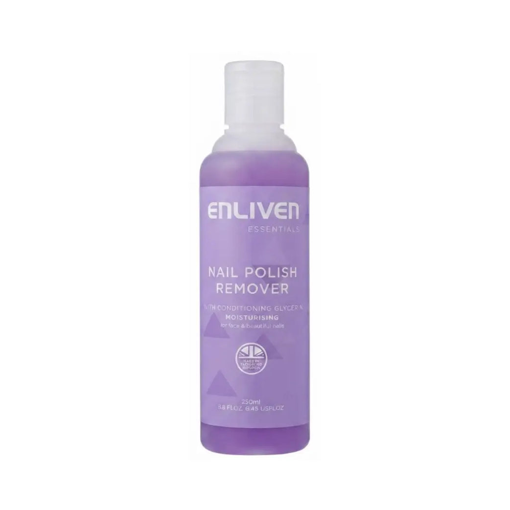 Enliven Moisturising Nail Polish Remover 250ml – Gentle Nail Color Remover with Moisturizing Care