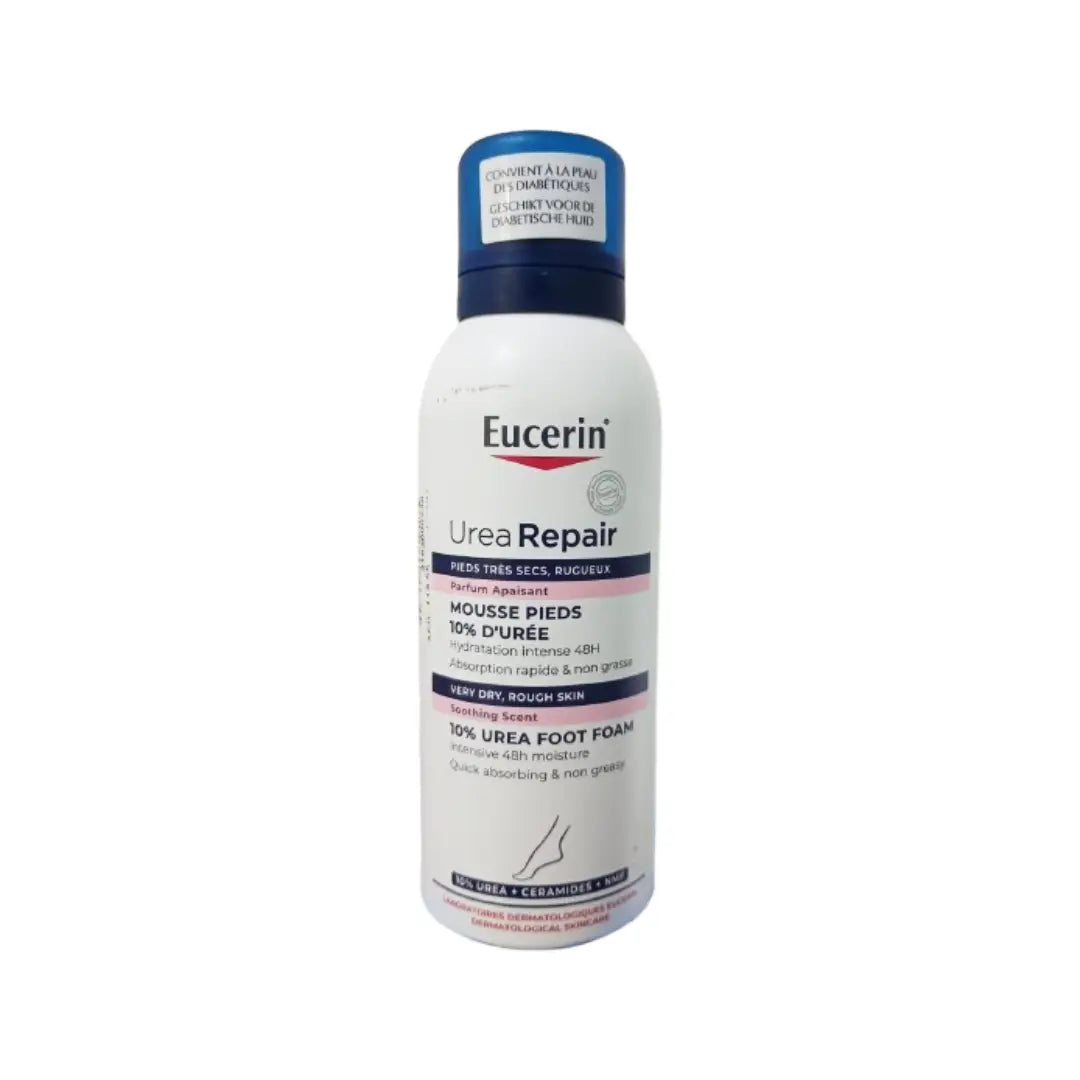 Eucerin Urea Repair 10% Urea Foot Foam 150ml – Lightweight Moisturizing Foot Care