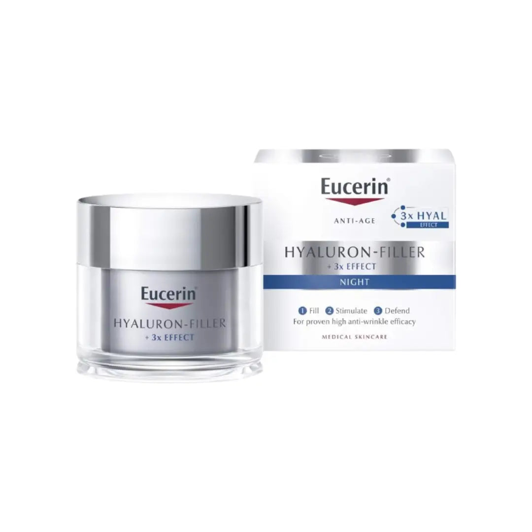 Eucerin Hyaluron-Filler Night Cream 50ml – Hydrating Overnight Face Cream for Smoother-Looking Skin