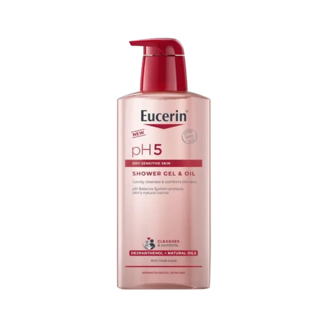 Eucerin pH5 Shower Gel & Oil 400ml – Gentle Cleanser for Dry & Sensitive Skin