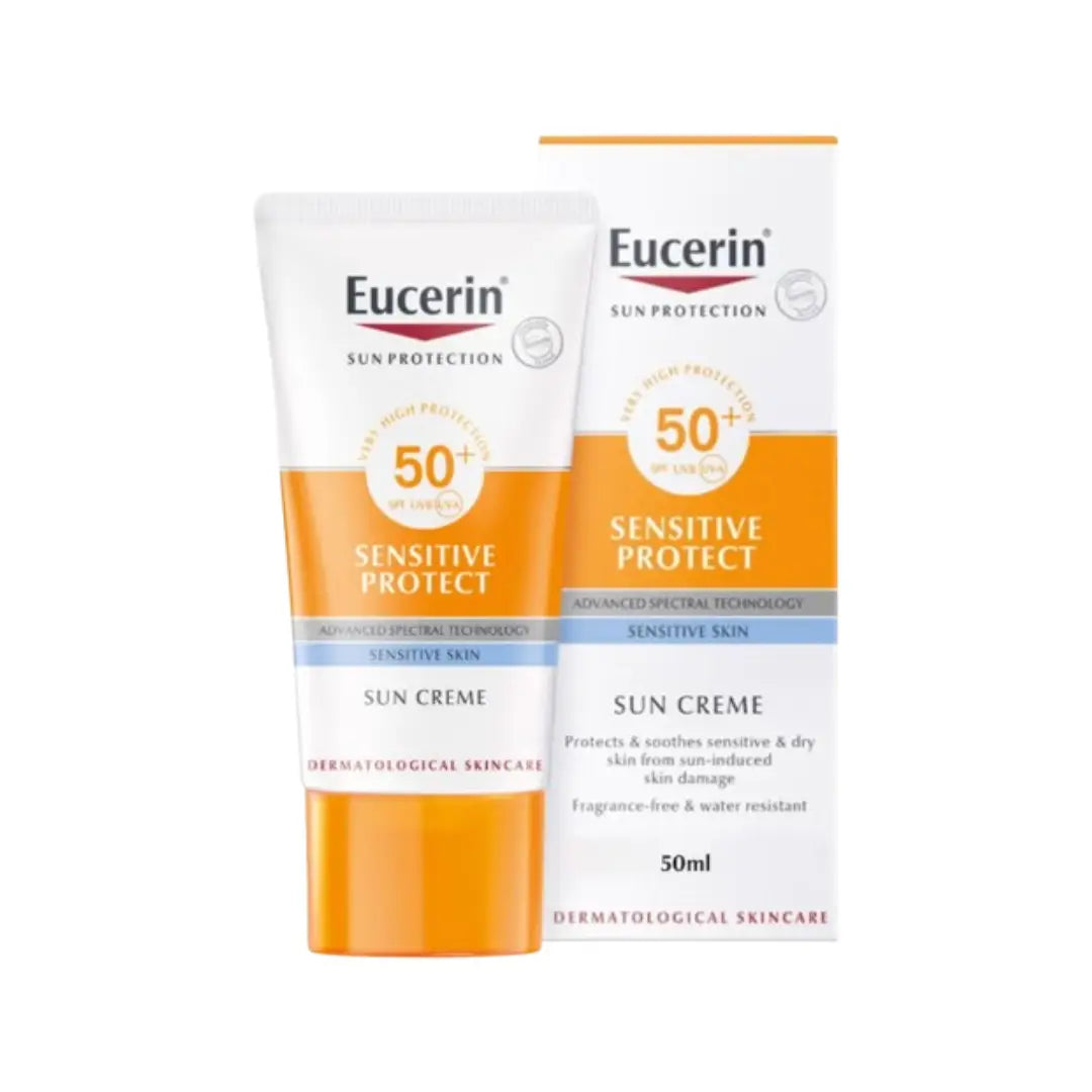 Eucerin Sensitive Protect SPF50+ Sun Cream 50ml – High Protection Sunscreen for Sensitive Skin