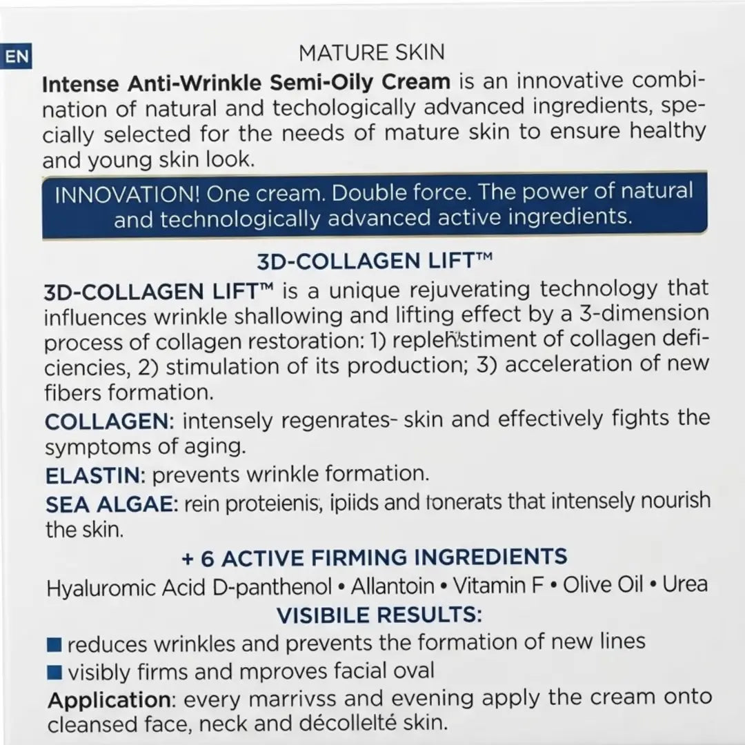 Eveline 3D Anti Wrinkle Day & Night Cream 50ml