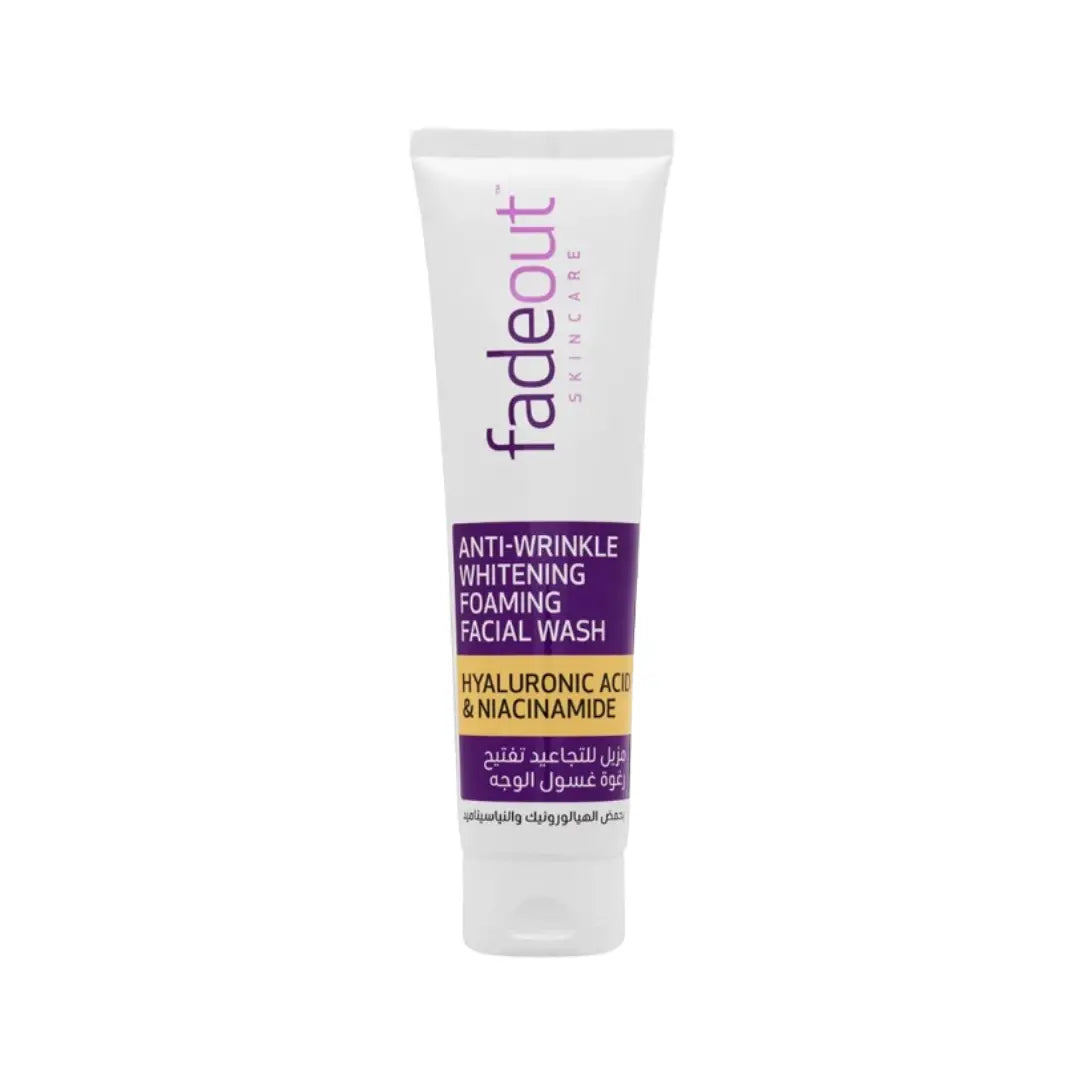 Fade Out Anti-Wrinkle Whitening Foaming Facial Wash 100ml – Foaming Face Cleanser for Fine Lines & Radiant Skin