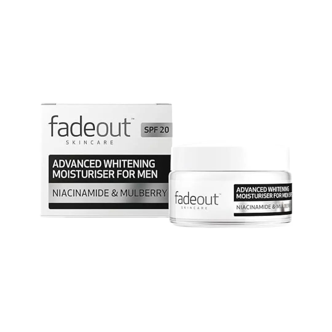 Fadeout Advanced Whitening SPF20 Men Cream 50ml – Brightening & Sun Protection Face Moisturizer