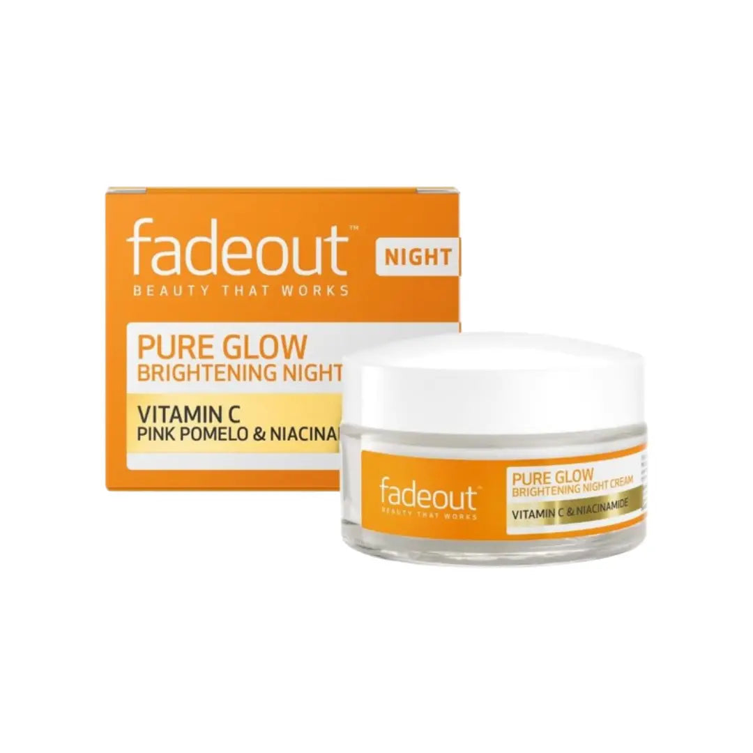 Fadeout Pure Glow Brightening Night Cream 50ml – Vitamin C & Niacinamide Hydrating Night Moisturizer