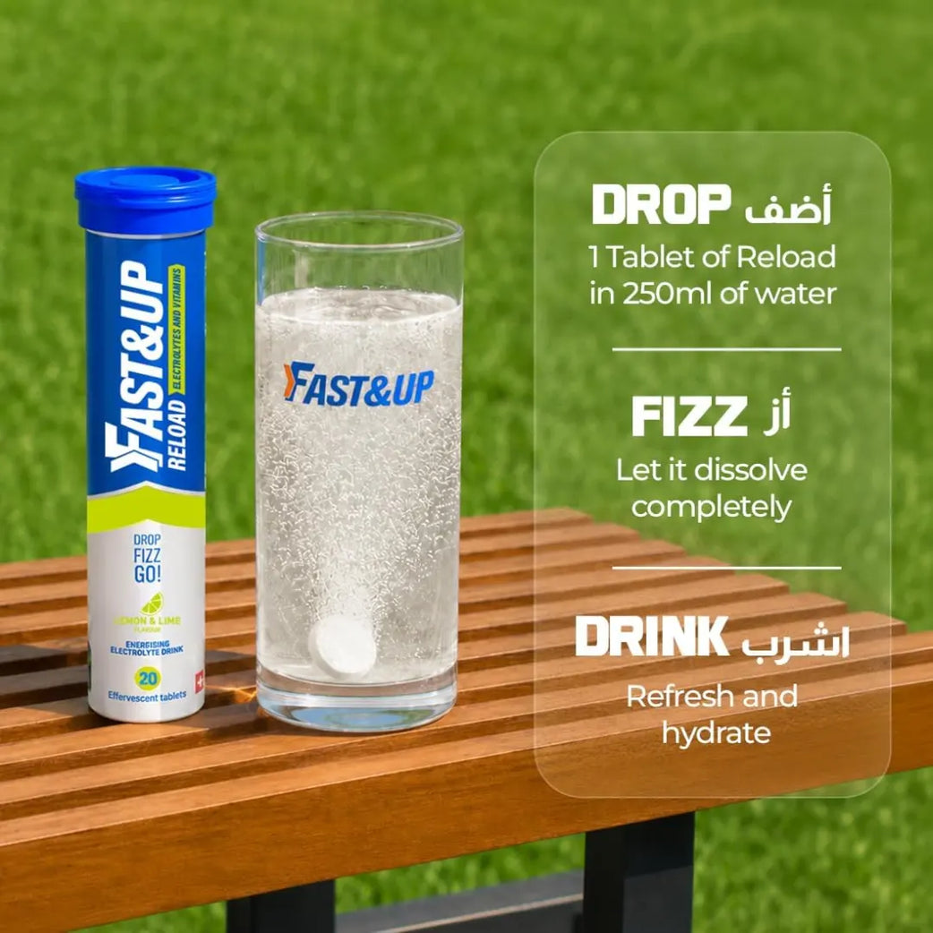 Fast&Up Reload Effervescent Lemon & Lime 20 Tablets