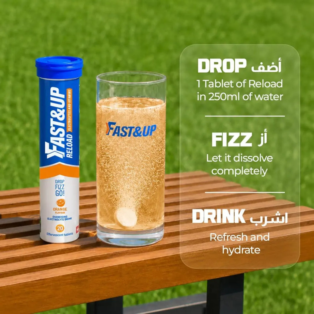 Fast&Up Reload Effervescent Orange 20 Tablets