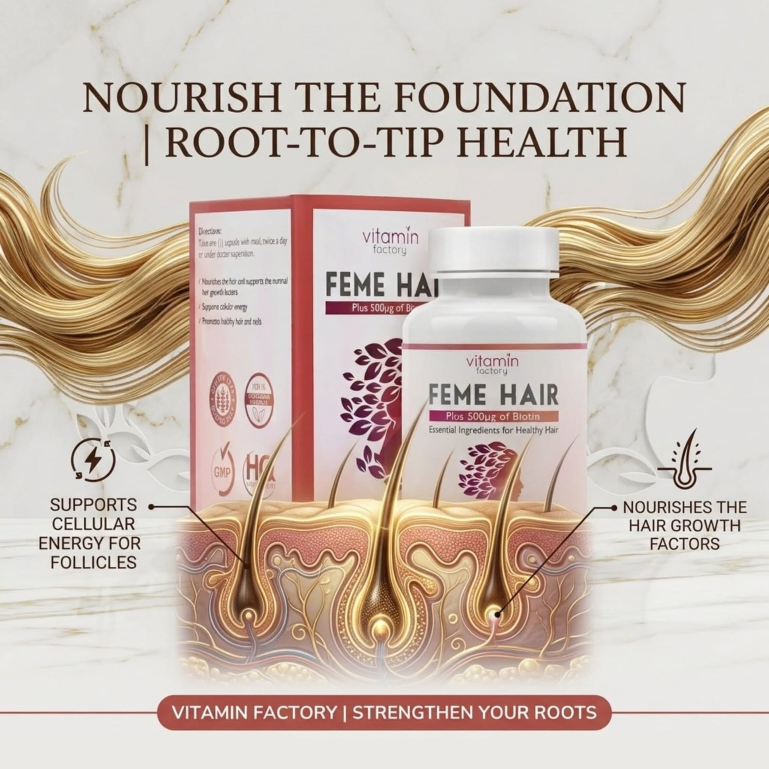 Feme Hair 60 Capsules Pack of 2 – (Two Months Supply)