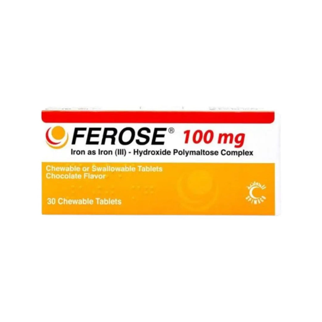 FeroSe 100mg Chewable Tablets 30s – Iron Supplement Chewable Tablets