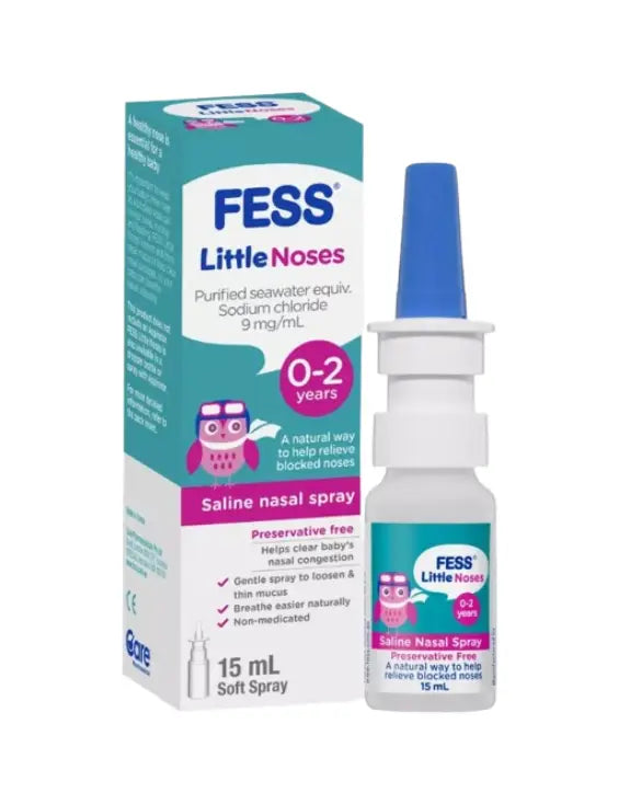 Fess Little Noses Saline Spray 15ml – Gentle Nasal Care for Babies