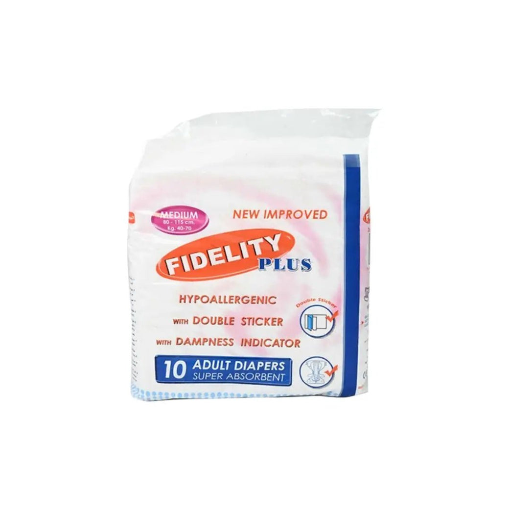 Fidelity Plus Adult Diaper 10s Medium