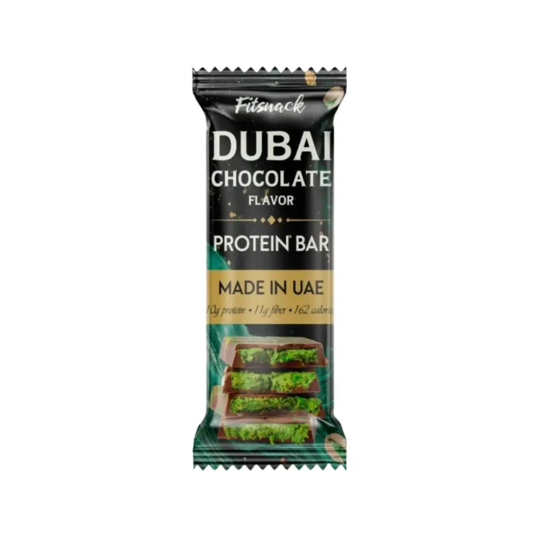 Fitsnack Dubai Chocolate Protein Bar 40g – High Protein Snack Bar