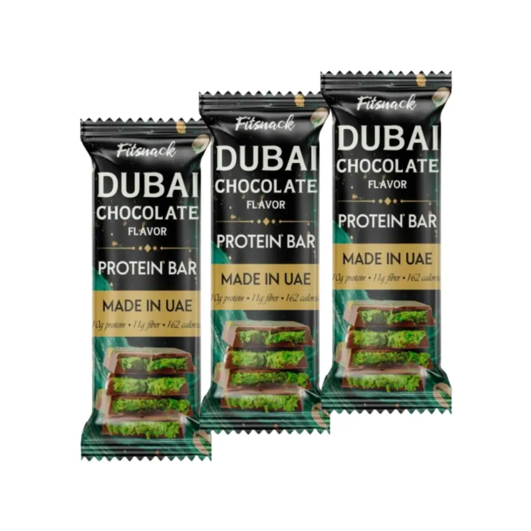 Fitsnack Dubai Chocolate Protein Bar 40g – High Protein Snack Bar