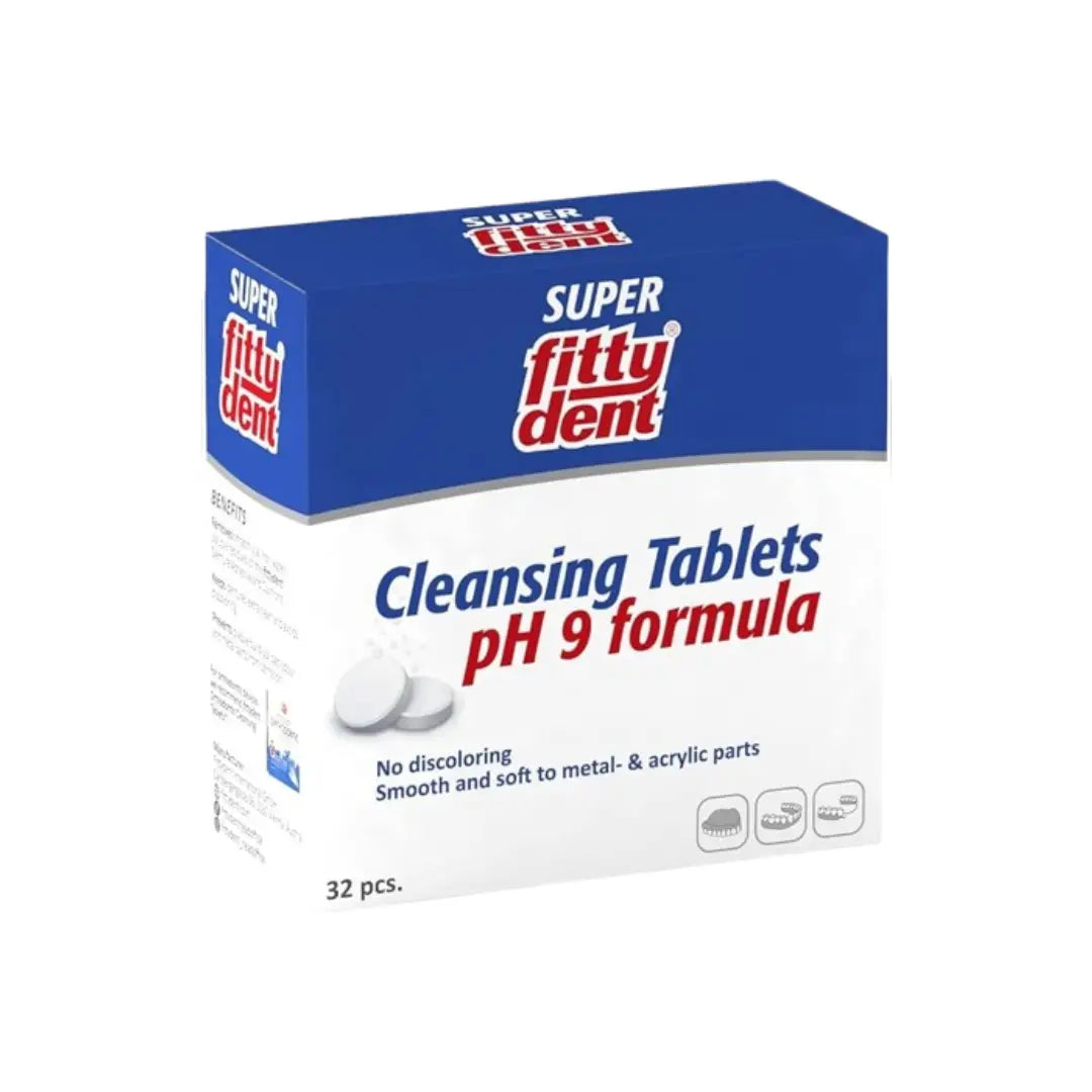 Fittydent Super Cleansing pH 9 Formula Tablets 32s denture cleaner