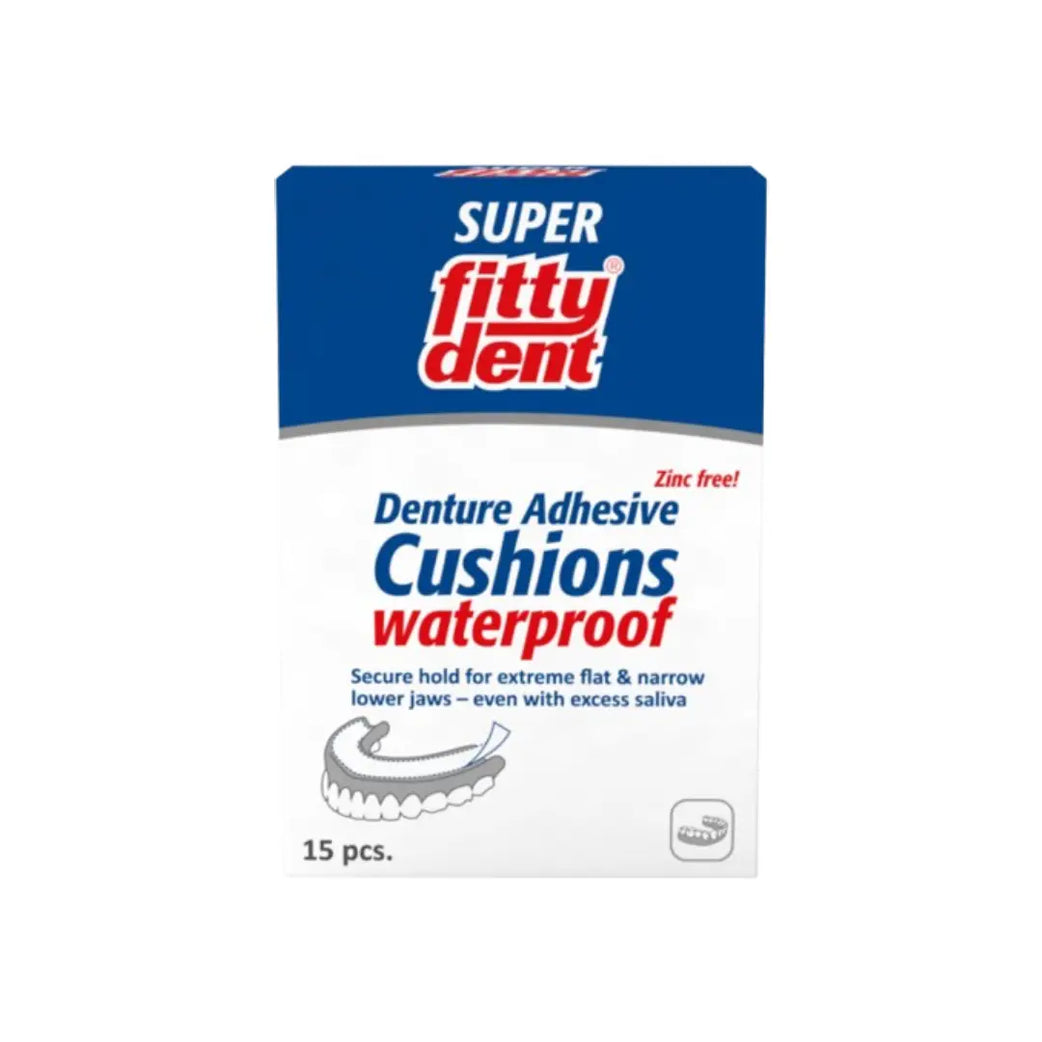 Fittydent Super Denture Adhesive Cushions 15s secure hold pads