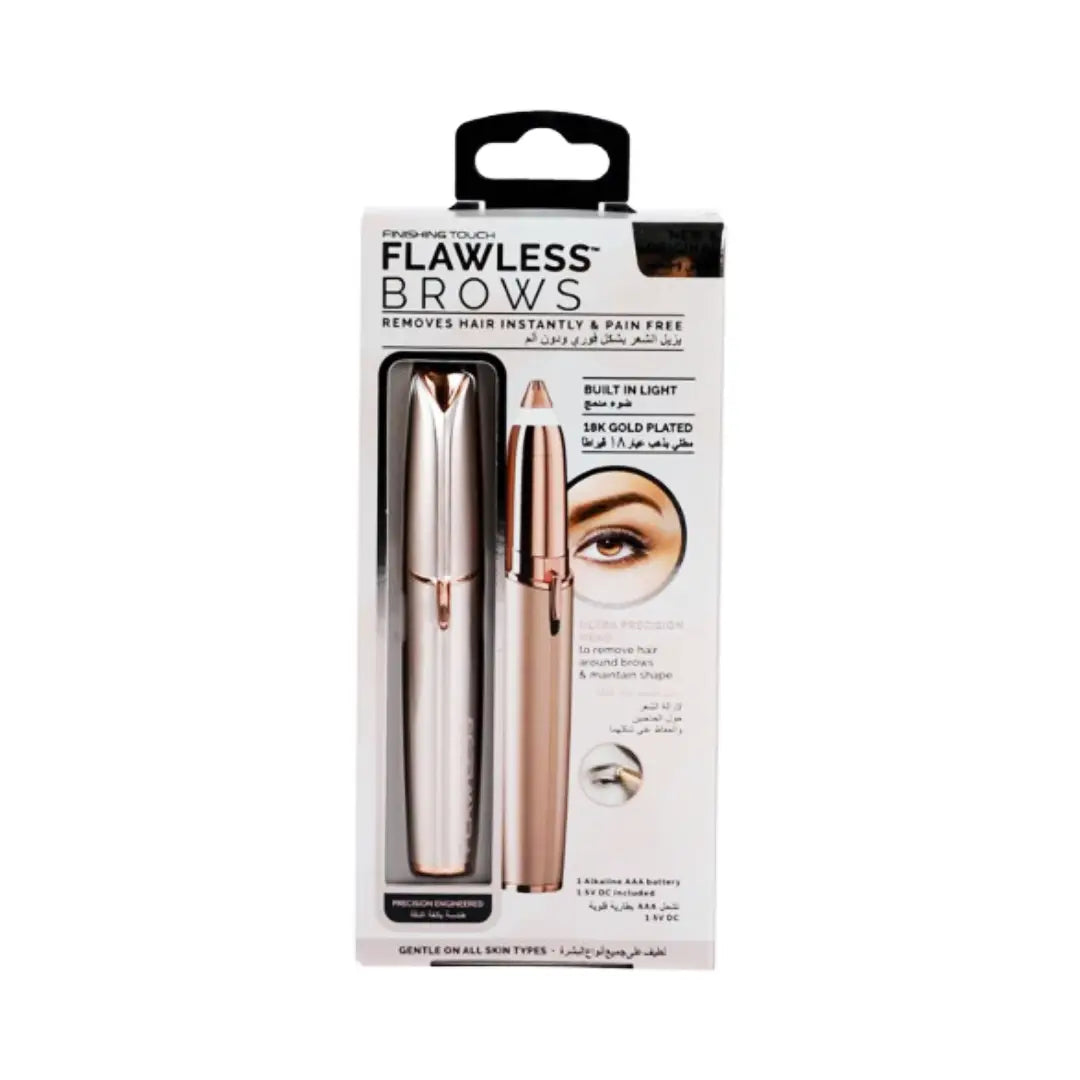Flawless Brows Hair Remover 36162 – Precision Electric Eyebrow Hair Remover with LED Light