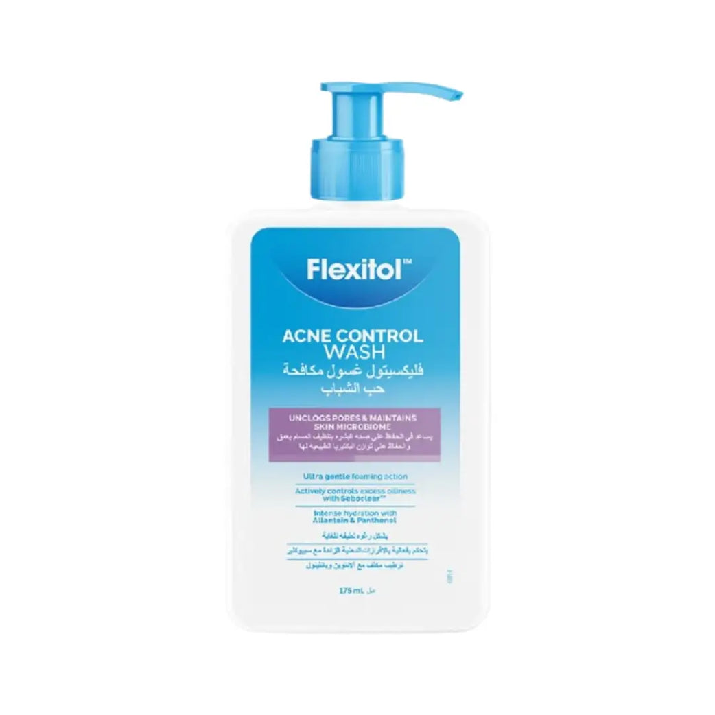Flexitol Acne Control Wash 175ml | Gentle Daily Facial Cleanser for Acne-Prone Skin
