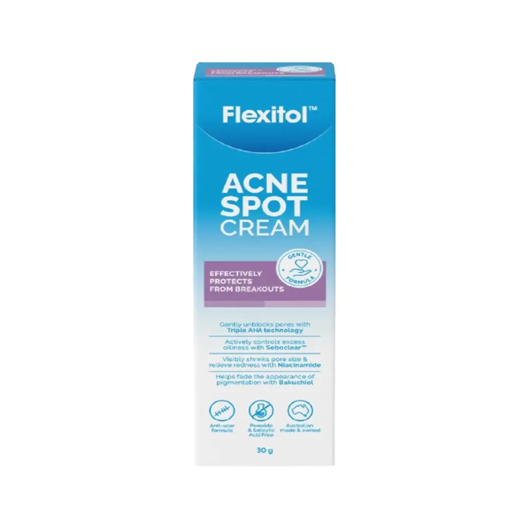 Flexitol Acne Spot Cream 30g | Targeted Spot Treatment for Blemish-Prone Skin