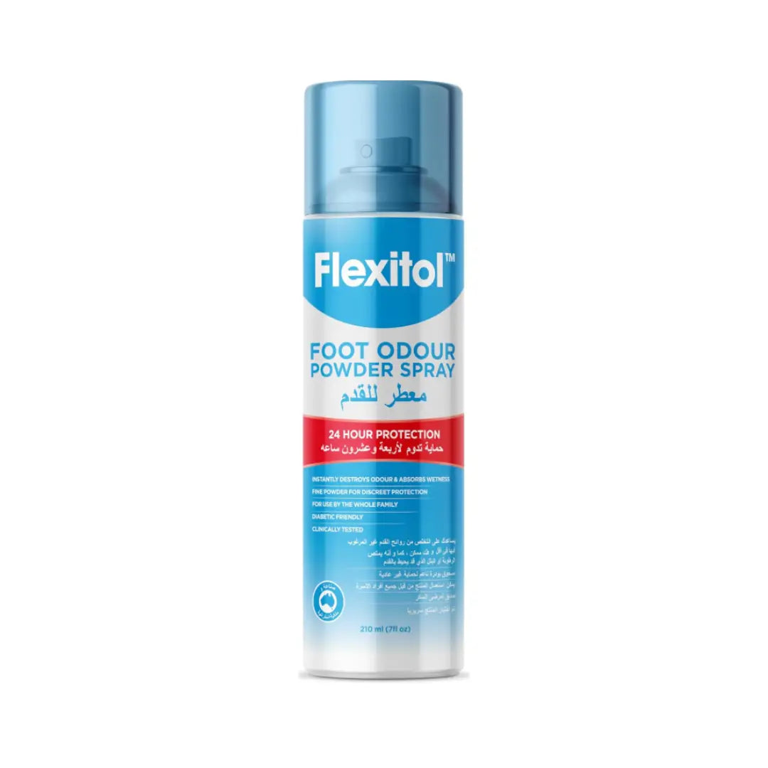 Flexitol Foot Odour Powder Spray 210ml | Foot Freshness Spray for Odour Control
