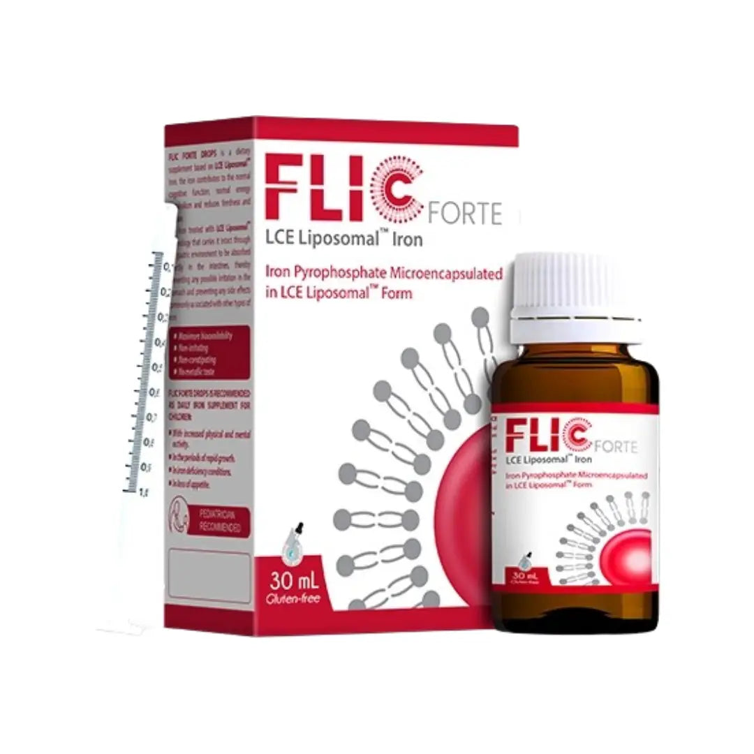 Flic Forte Drops 30ml | Liposomal Iron Supplement Drops for Energy & Daily Nutritional Support