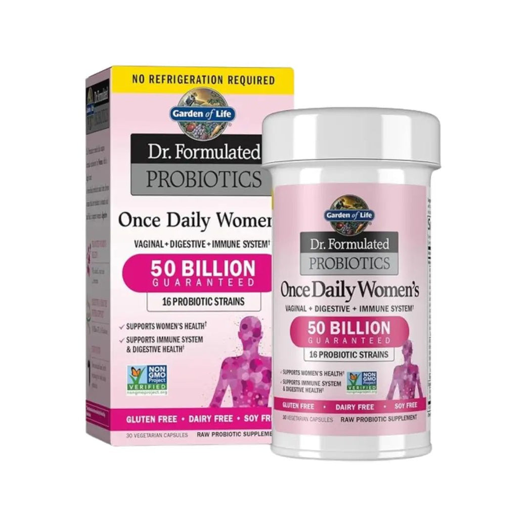 GARDEN OF LIFE - بروبيوتيك دكتور فورميوليتيد - مرة واحدة يوميًا للنساء - 50 مليار كبسولة - 30 كبسولة